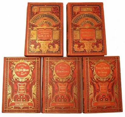 VERNE (Jules)
Lot de 5 volumes des éditions...