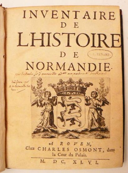 Normandie - [ANNEVILLE (Eustache d')]. Inventaire...