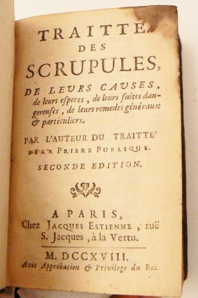 [DUGUET (Jacques-Joseph)]
Traitté des scrupules,...