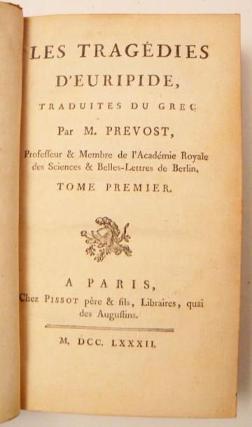 EURIPIDE
Les Tragédies, traduites du grec...