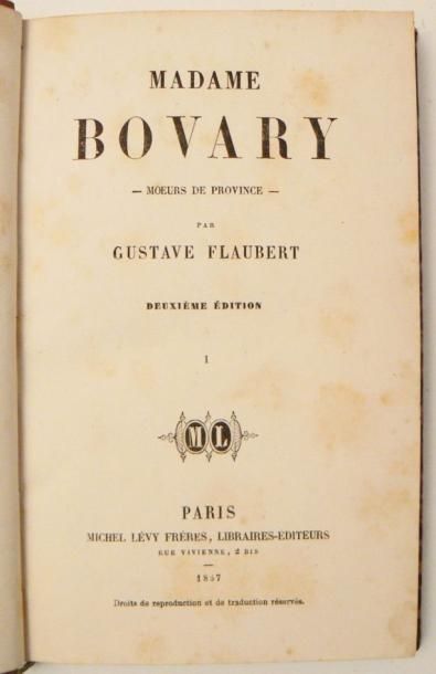 FLAUBERT (Gustave)
Madame Bovary - Moeurs...