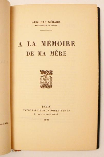 GERARD (Auguste)
A la mémoire de ma mère....