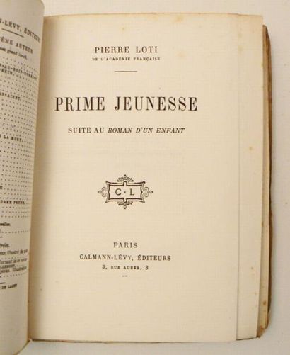 LOTI (Pierre)
Prime jeunesse. Suite au roman...