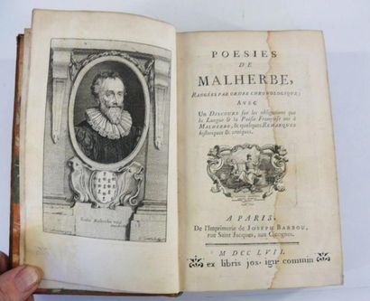 MALHERBE (François)
Poésies de Malherbe rangées...