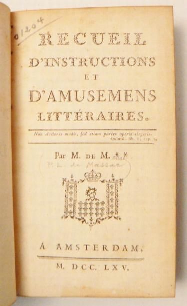[MASSAC (P.-L. de)]
Recueil d'instructions...