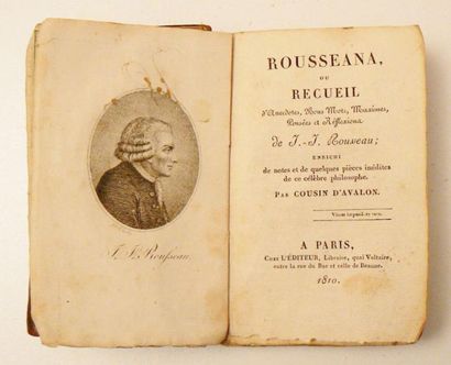 [ROUSSEAU (Jean-Jacques)]
Rousseana, ou Recueil...