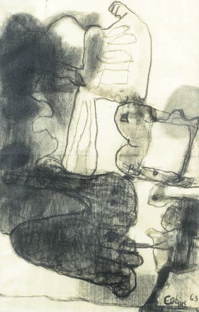 Maurice ESTÈVE (1904-2001)
Untitled, 1963
Charcoal...