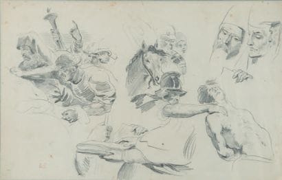 Eugène DELACROIX (1798-1863)
Study of characters...