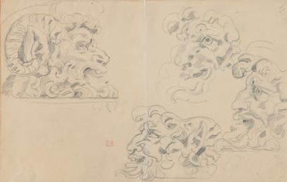 Eugène DELACROIX (1798-1863)
Study of sculptures...