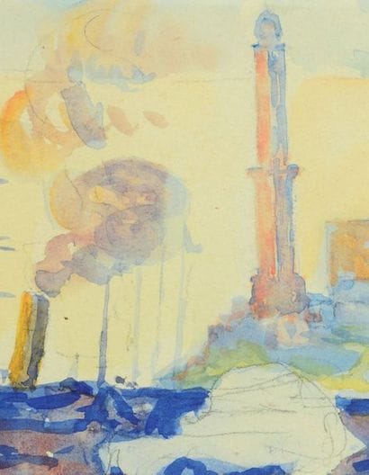 Paul SIGNAC (1863-1935)
Le port de Gènes...