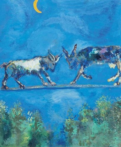 Marc CHAGALL (1887-1985)
Les deux chèvres...