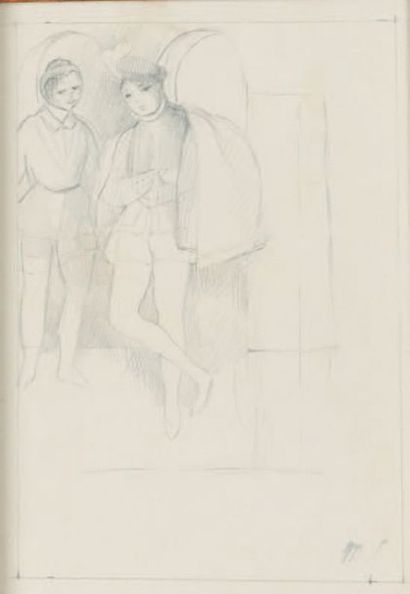 Marie LAURENCIN (1883-1956)
Two troubadour...
