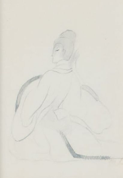 Marie LAURENCIN (1883-1956)
Woman three-quarters...