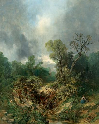 Hippolyte LEBAS (1782-1867)
Young woman and...