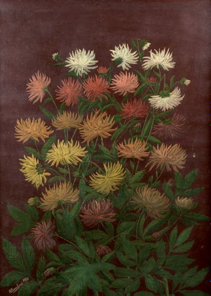 André BAUCHANT (1873-1958)
Les dahlias, 1928
Oil...