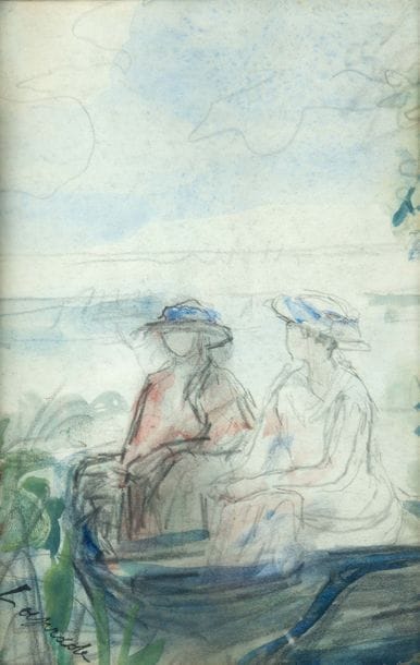 Pierre LAPRADE (1875-1932)
Two elegant watercolour...