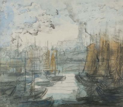 Pierre LAPRADE (1875-1932)
Sailboats in port
Watercolour...