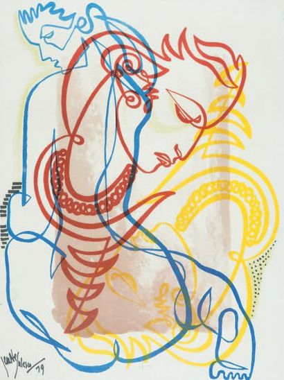 Jean NEGULESCO (1900-1993)
Faces
Color lithograph,...