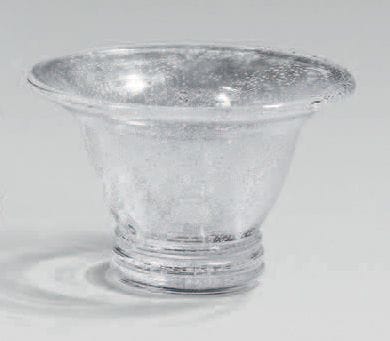 DAUM
Three glass vases, one smoked, the second...