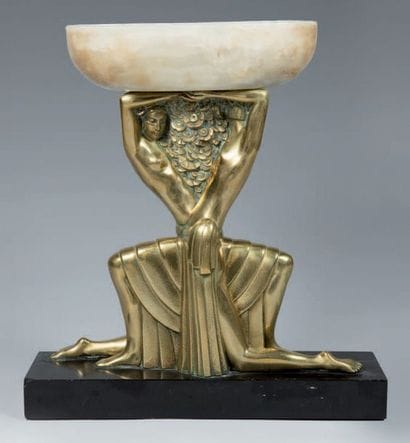 GUIGNIER Fernand (1902-1972)
Lampe «Deux...