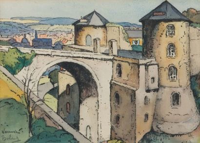 Gaston BALANDE (1880-1971)
Namur
Watercolour,...