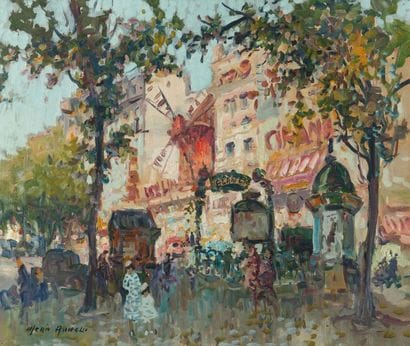 Mério AMEGLIO (1897-1970)
Le moulin rouge
Huile...
