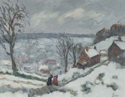 Léonard BORDES (1898-1969)
Neige en Normandie
Huile...