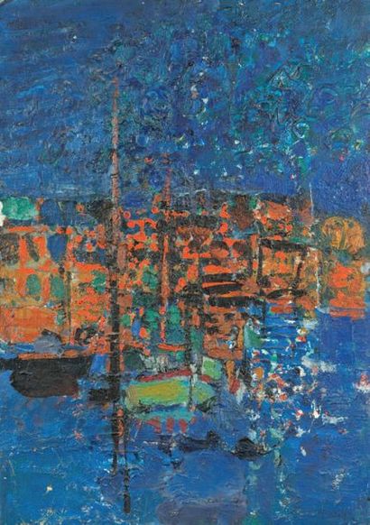 Jacques YANKEL (né en 1920)
Soir sur le port
Huile...