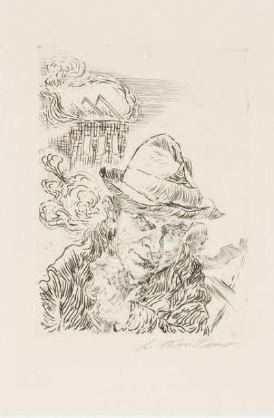 Ludwig MEIDNER (1884-1966)
Portrait d'homme...