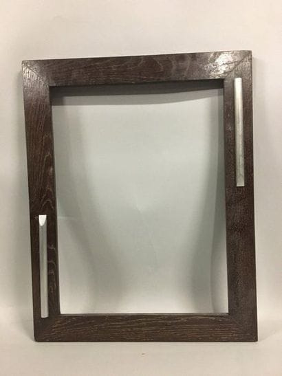 Cadre en bois de palmier et éléments de métal...