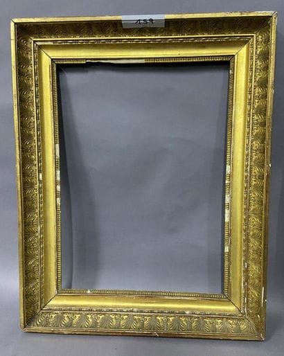 Wooden frame and gilded paste known as ''à...