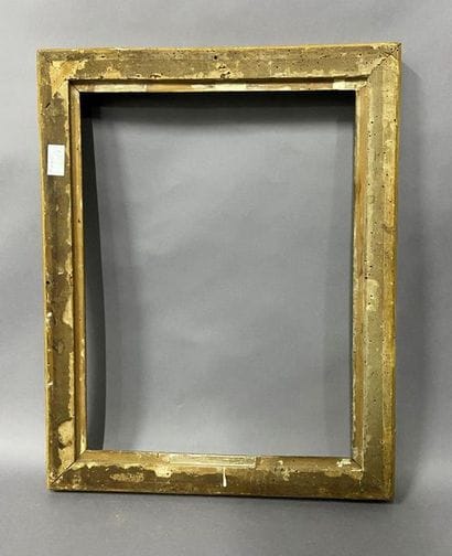 Wooden frame and gilded paste with palmette...