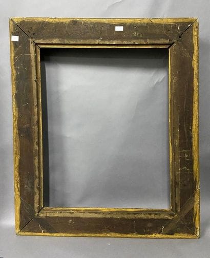 Beautiful carved and gilded oak frame with...