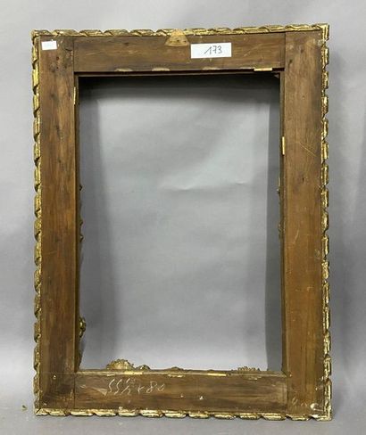 Gilded and carved wooden frame made of old...