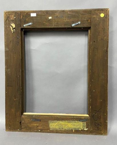 Carved and gilded wood frame with openwork...