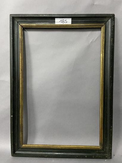 Blackened molded wood frame with gold rabbets

Italy,...