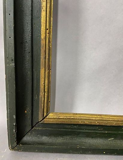 Blackened molded wood frame with gold rabbets

Italy,...