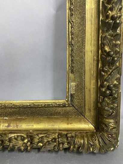 Wooden frame and gilded stucco in the Louis...