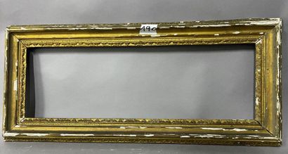 Molded and gilded oak frame with sandblasted...