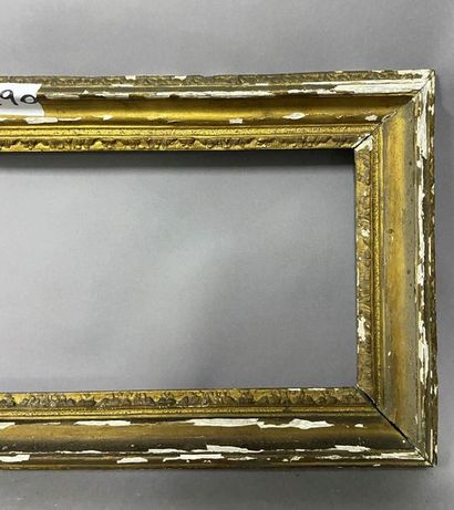 Molded and gilded oak frame with sandblasted...