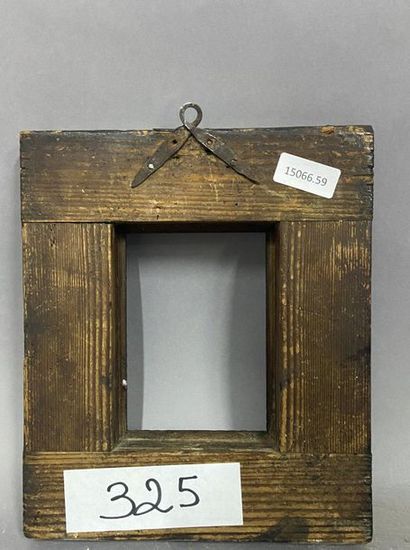 Cadre en bois, placage de ronce de noyer,...