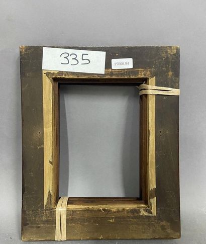 Paire de cadre en bois et placage de bois...