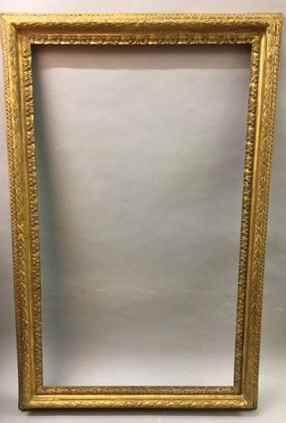 *Carved and gilded fir tree frame decorated...