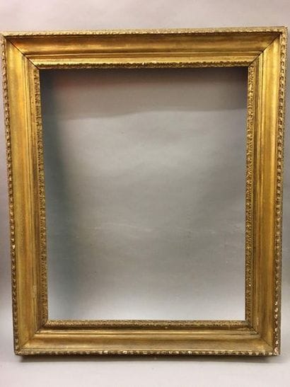 *Pastel portrait frame made of carved wood...