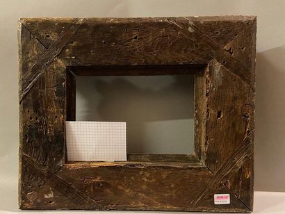 Carved and gilded oak frame with beautiful...