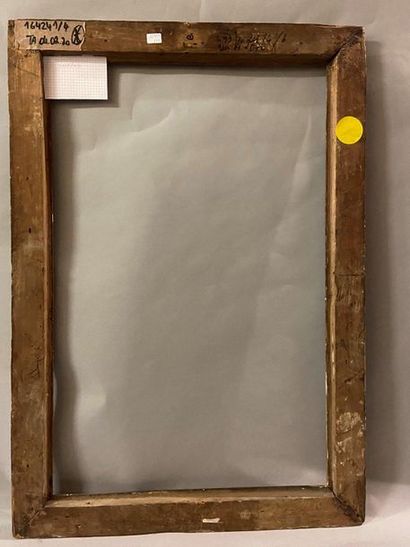 *Black and gold frame with upside down profile...