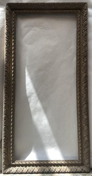 Carved natural oak frame with friezes, ribbons...