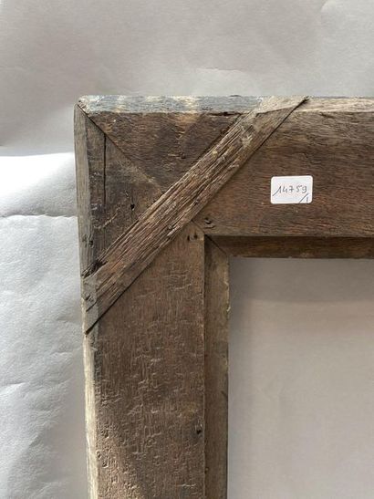 Carved natural oak frame with friezes, ribbons...