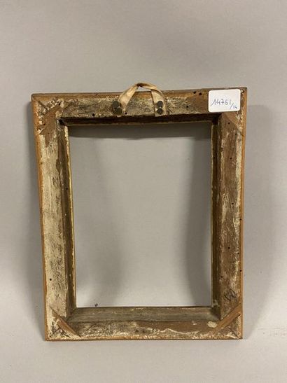 Pair of small carved and gilded oak frames...