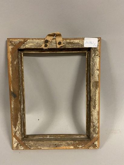 Pair of small carved and gilded oak frames...